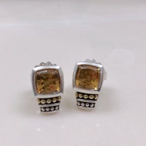 LAGOS Sterling Silver Citrine Stud Earrings